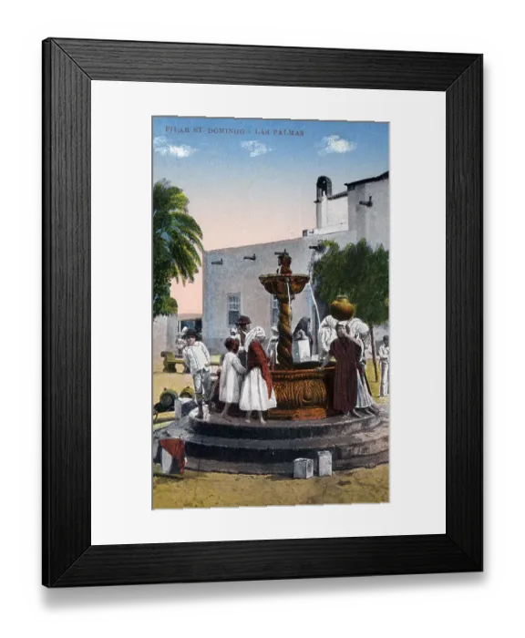 Framed Print : Canary Islands - Fountain in the Plaza de Santo Domingo, Las Framed Print : Canary Islands - Fountain in the Plaza de Santo Domingo, Las