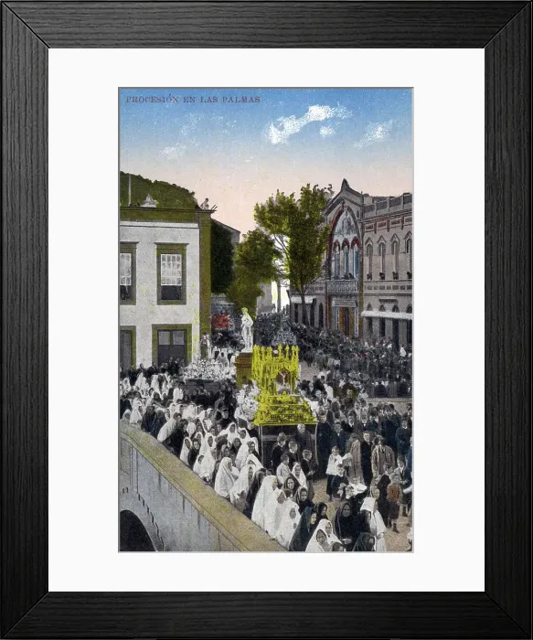 Framed Print : Canaries - Religious Procession - Festival day - Las Palmas Framed Print : Canaries - Religious Procession - Festival day - Las Palmas