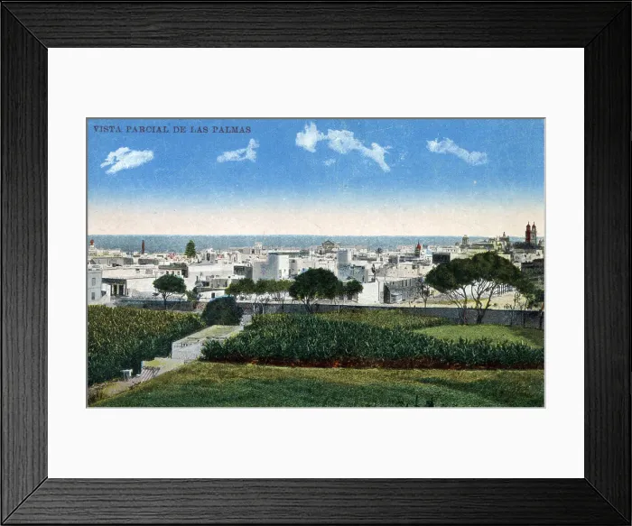 Framed Print : Canary Islands - Panoramic view over rooftops, Las Palmas Framed Print : Canary Islands - Panoramic view over rooftops, Las Palmas