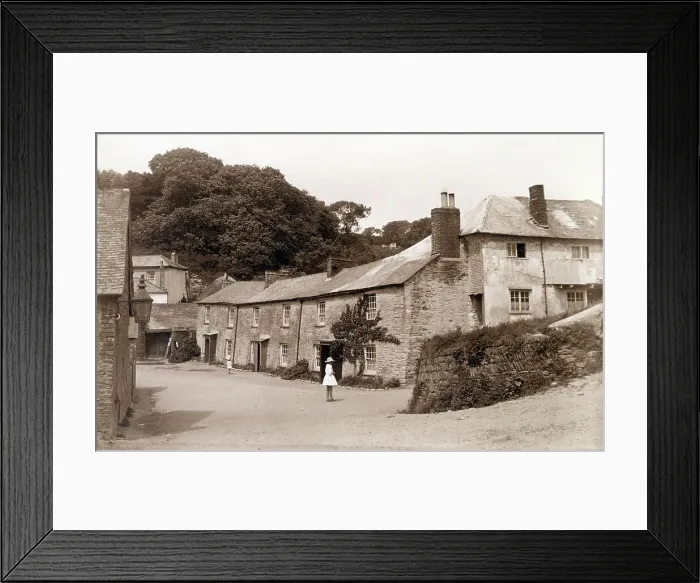 Framed Print : Cornish village scene - possibly St Mawes, Cornwall Framed Print : Cornish village scene - possibly St Mawes, Cornwall