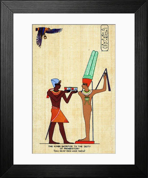 Framed Print : Sacrifice of Pharaoh Rameses II to the Gods of Posterity Framed Print : Sacrifice of Pharaoh Rameses II to the Gods of Posterity