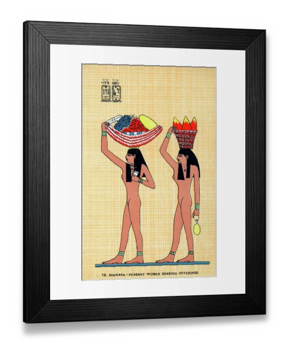 Framed Print : Ancient Egypt - Sakkara - Peasant women bearing offerings Framed Print : Ancient Egypt - Sakkara - Peasant women bearing offerings