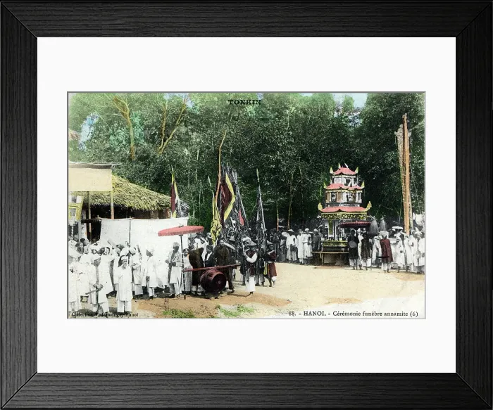 Framed Print : Funeral Ceremony at Hanoi, Tonkin, Vietnam Framed Print : Funeral Ceremony at Hanoi, Tonkin, Vietnam