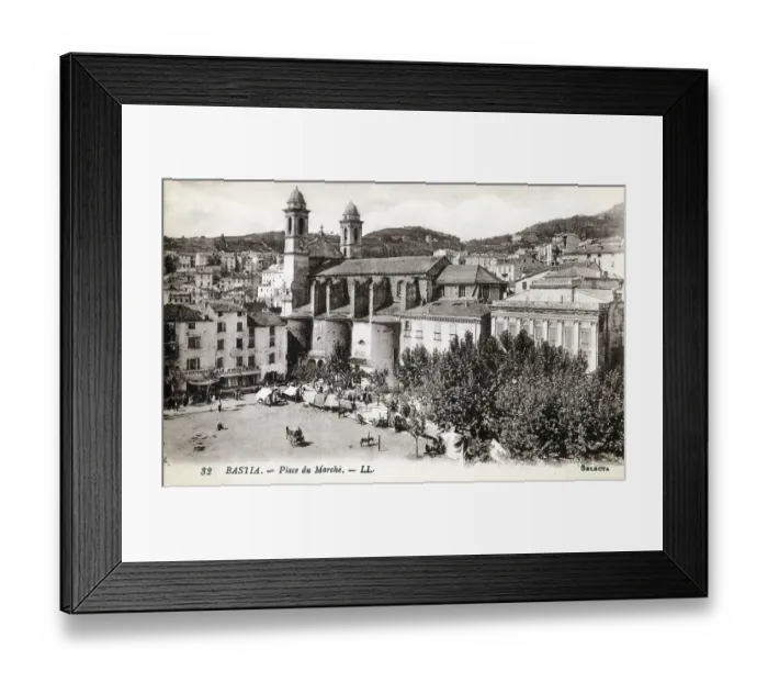 Framed Print : Place du March (Market Square), Bastia, France Framed Print : Place du March (Market Square), Bastia, France