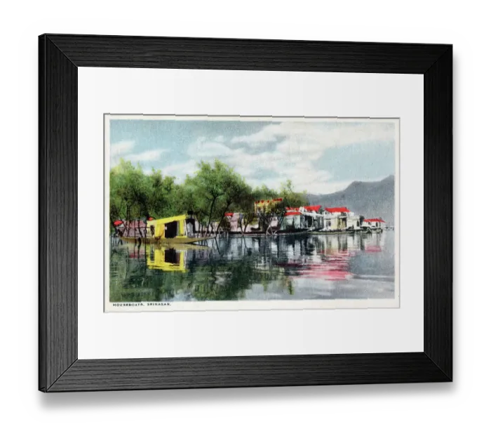Framed Print : Houseboats, Srinagar, Kashmir, India Framed Print : Houseboats, Srinagar, Kashmir, India