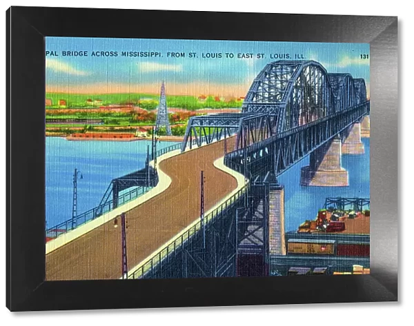 Municipal Bridge across Mississippi River, St. Louis, USA