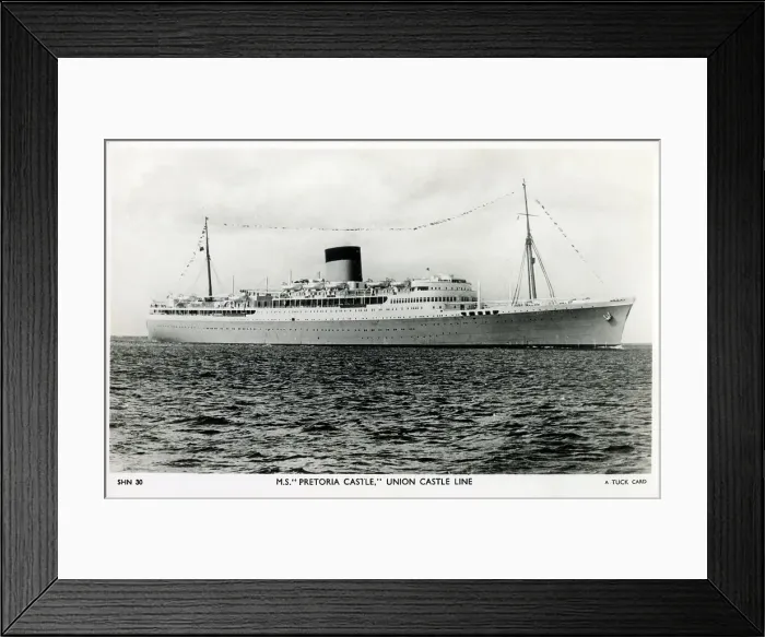 Framed Print : RMS Pretoria Castle of the Union Castle Line Framed Print : RMS Pretoria Castle of the Union Castle Line