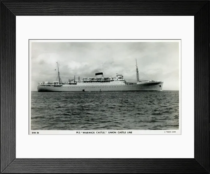 Framed Print : RMS Warwick Castle of the Union Castle Line Framed Print : RMS Warwick Castle of the Union Castle Line