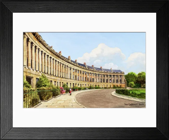 Framed Print : The Crescent, Bath, Somerset Framed Print : The Crescent, Bath, Somerset