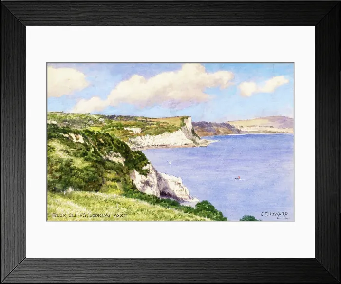 Framed Print : Beer Cliffs, looking east, Beer, East Devon Framed Print : Beer Cliffs, looking east, Beer, East Devon