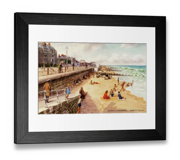 Framed Print : Beach and Esplanade, Bognor Regis, Sussex Framed Print : Beach and Esplanade, Bognor Regis, Sussex