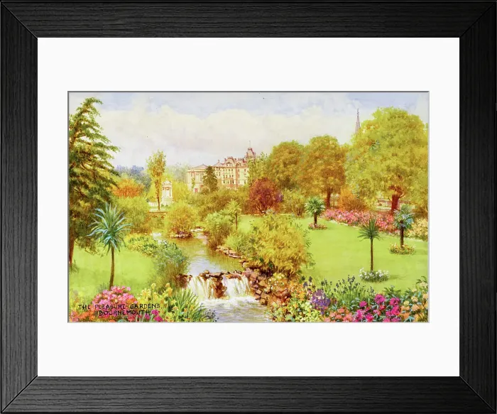 Framed Print : Pleasure Gardens, Bournemouth, Dorset