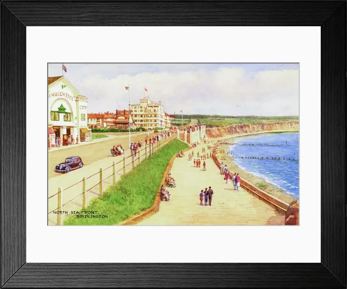 Framed Print : North Sea Front, Bridlington, North Yorkshire Framed Print : North Sea Front, Bridlington, North Yorkshire