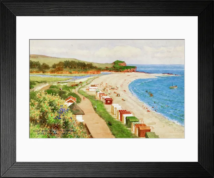 Framed Print : East Beach and Otter Head, Budleigh Salterton, East Devon Framed Print : East Beach and Otter Head, Budleigh Salterton, East Devon
