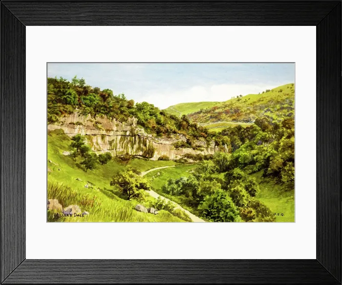 Framed Print : Miller's Dale, Derbyshire Framed Print : Miller's Dale, Derbyshire