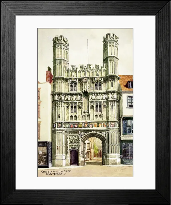 Framed Print : Christchurch Gate, Canterbury Cathedral, Kent Framed Print : Christchurch Gate, Canterbury Cathedral, Kent