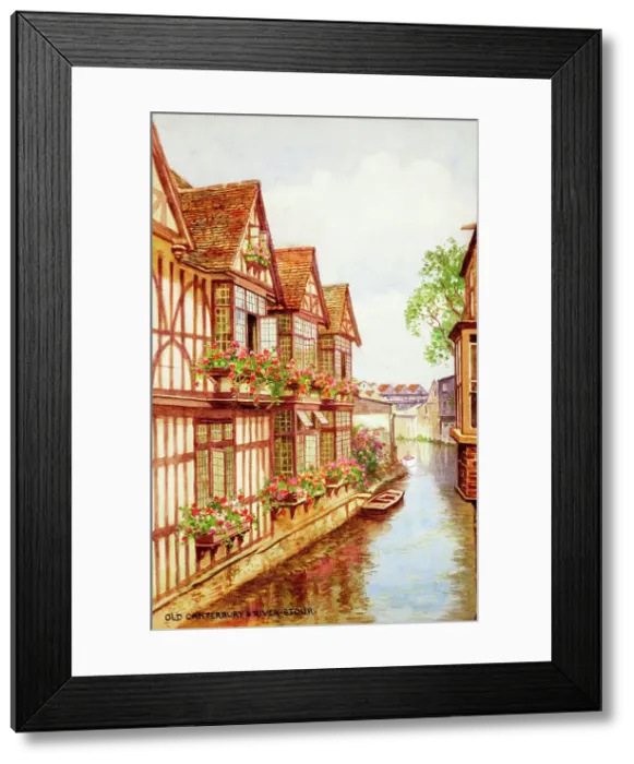 Framed Print : The Weavers and River Stour, Canterbury, Kent Framed Print : The Weavers and River Stour, Canterbury, Kent