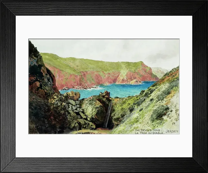 Framed Print : The Devil's Hole, Jersey, Channel Islands Framed Print : The Devil's Hole, Jersey, Channel Islands