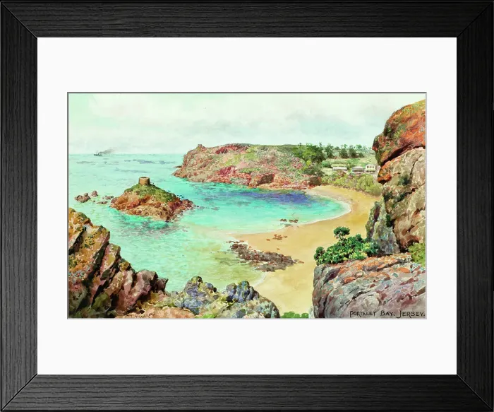 Framed Print : Portelet Bay, Jersey, Channel Islands Framed Print : Portelet Bay, Jersey, Channel Islands