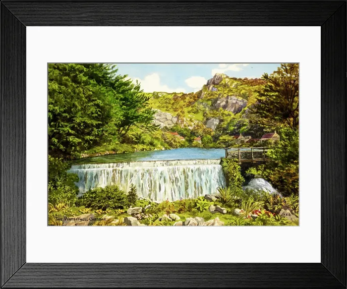 Framed Print : Waterfall, Cheddar Gorge, Somerset Framed Print : Waterfall, Cheddar Gorge, Somerset