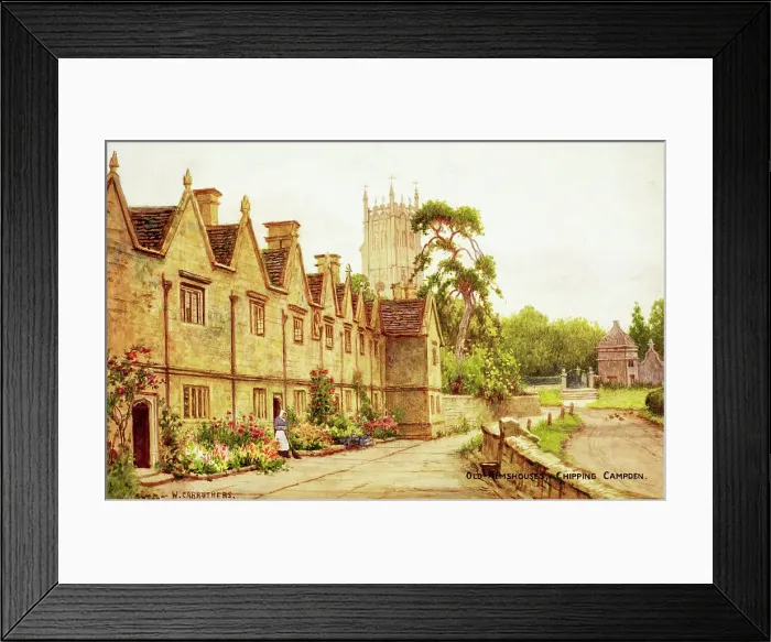 Framed Print : Old Almshouses, Chipping Campden, Gloucestershire Framed Print : Old Almshouses, Chipping Campden, Gloucestershire