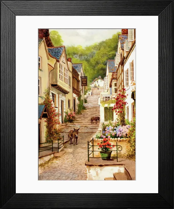 Framed Print : Up-Along, Clovelly, Devon Framed Print : Up-Along, Clovelly, Devon