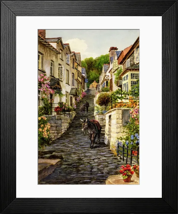 Framed Print : Up-Along, Clovelly, Devon Framed Print : Up-Along, Clovelly, Devon