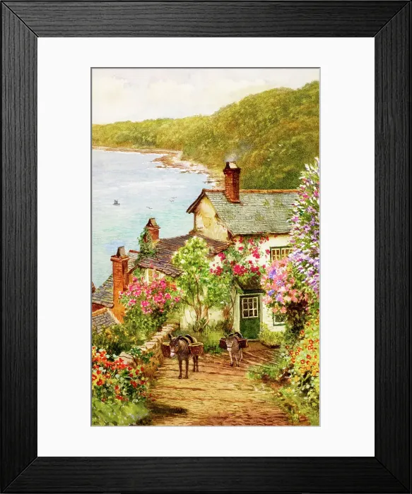 Framed Print : Rose Cottage, Clovelly, Devon Framed Print : Rose Cottage, Clovelly, Devon