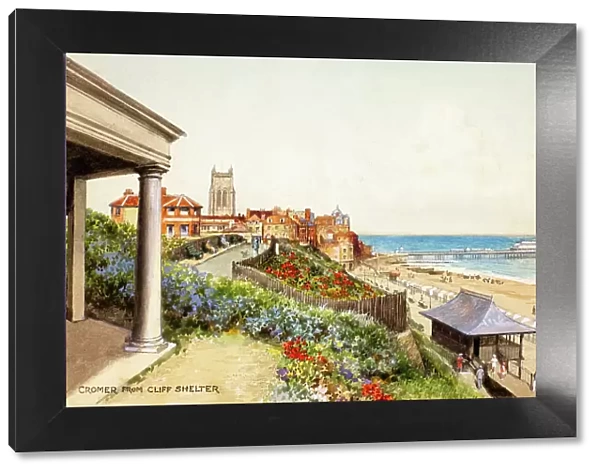 Cromer, Norfolk, viewed from the cliff shelter