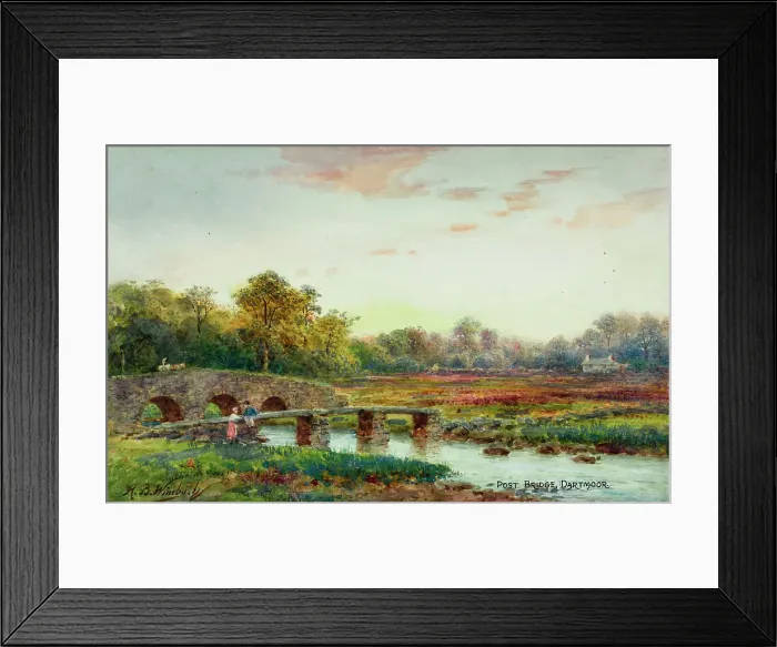 Framed Print : Post Bridge, East Dart River, Dartmoor, Devon Framed Print : Post Bridge, East Dart River, Dartmoor, Devon