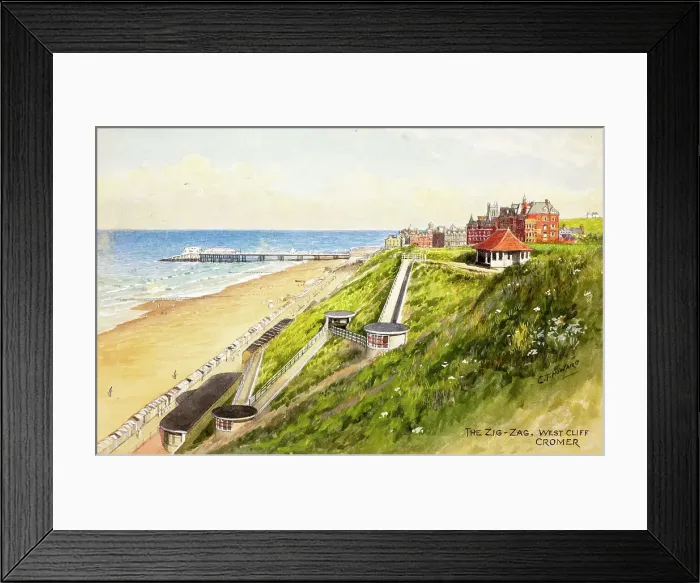 Framed Print : Zigzag Path, West Cliff, Cromer, Norfolk Framed Print : Zigzag Path, West Cliff, Cromer, Norfolk