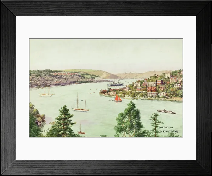 Framed Print : Dartmouth and Kingswear, Devon Framed Print : Dartmouth and Kingswear, Devon