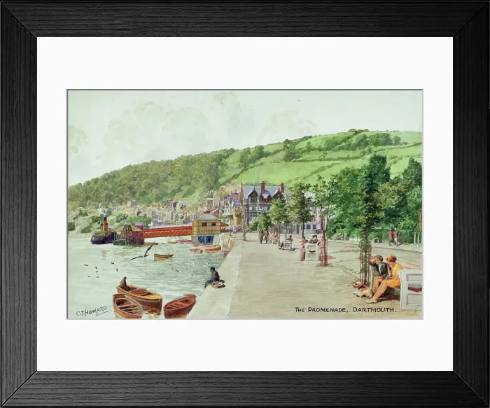 Framed Print : Promenade at Dartmouth, Devon Framed Print : Promenade at Dartmouth, Devon