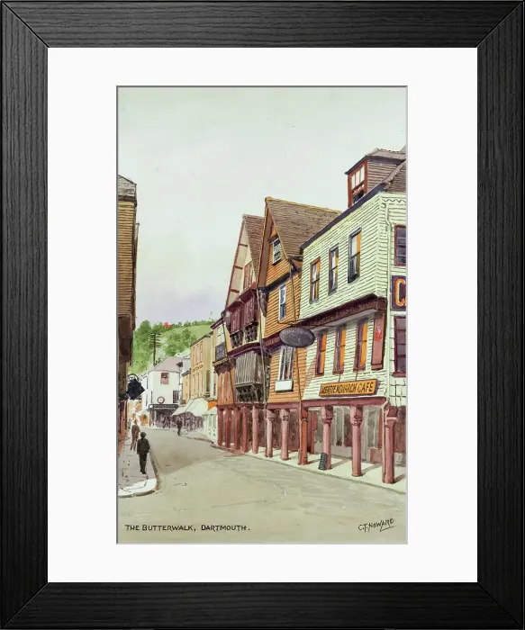 Framed Print : Butterwalk, Dartmouth, Devon Framed Print : Butterwalk, Dartmouth, Devon