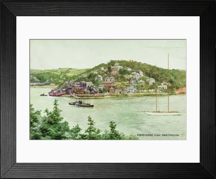 Framed Print : Kingswear from Dartmouth, Devon Framed Print : Kingswear from Dartmouth, Devon