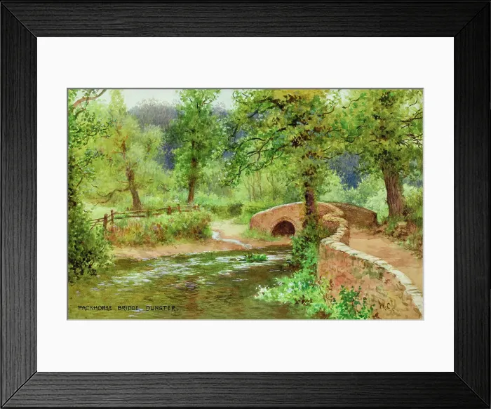 Framed Print : Packhorse Bridge, Dunster, Exmoor, Somerset Framed Print : Packhorse Bridge, Dunster, Exmoor, Somerset