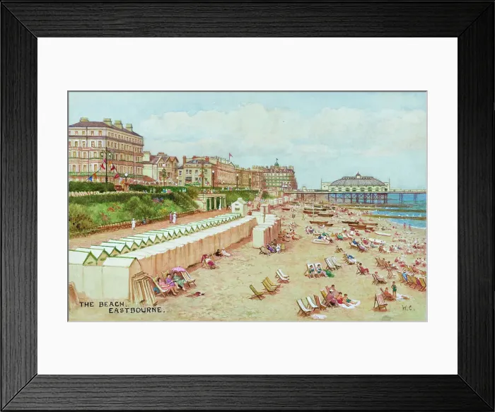 Framed Print : Beach at Eastbourne, East Sussex Framed Print : Beach at Eastbourne, East Sussex