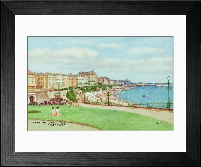 Framed Print : Eastbourne, East Sussex, viewed from the Wish Tower Framed Print : Eastbourne, East Sussex, viewed from the Wish Tower