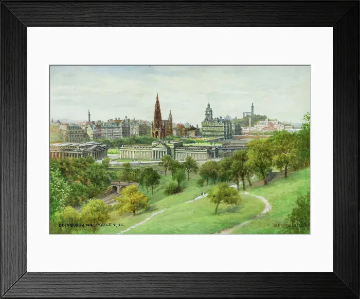 Framed Print : Edinburgh from Castle Hill, Lothian, Scotland Framed Print : Edinburgh from Castle Hill, Lothian, Scotland