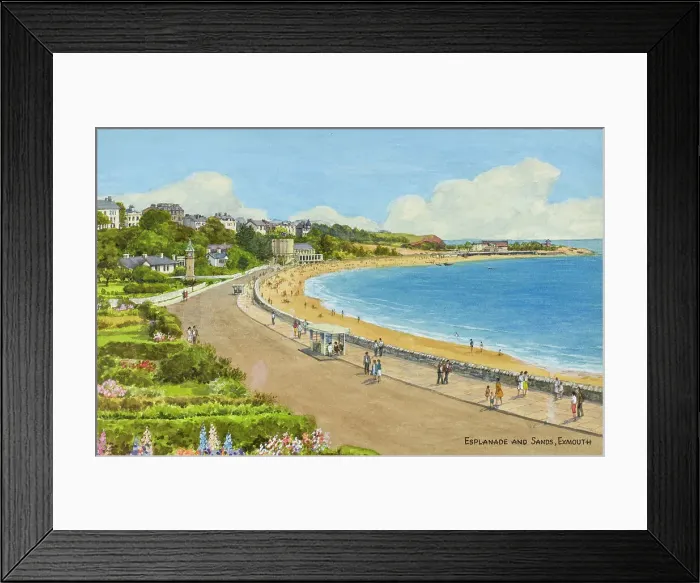 Framed Print : Esplanade and Sands, Exmouth, Devon Framed Print : Esplanade and Sands, Exmouth, Devon