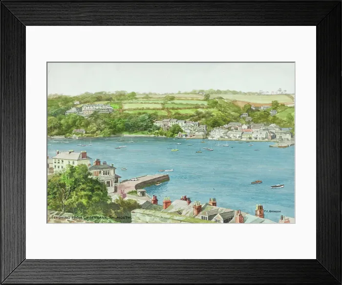 Framed Print : Flushing, from Greenbank, Falmouth, Cornwall Framed Print : Flushing, from Greenbank, Falmouth, Cornwall