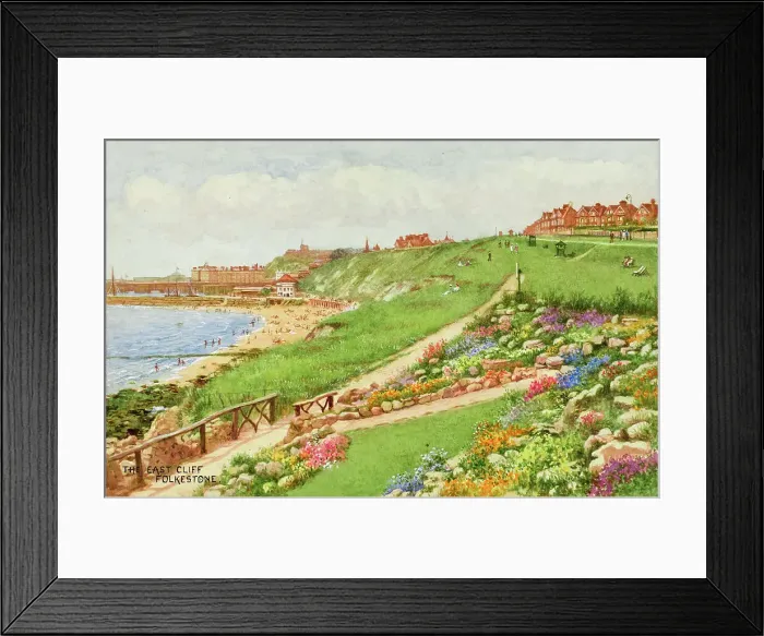Framed Print : East Cliff, Folkestone, Kent Framed Print : East Cliff, Folkestone, Kent