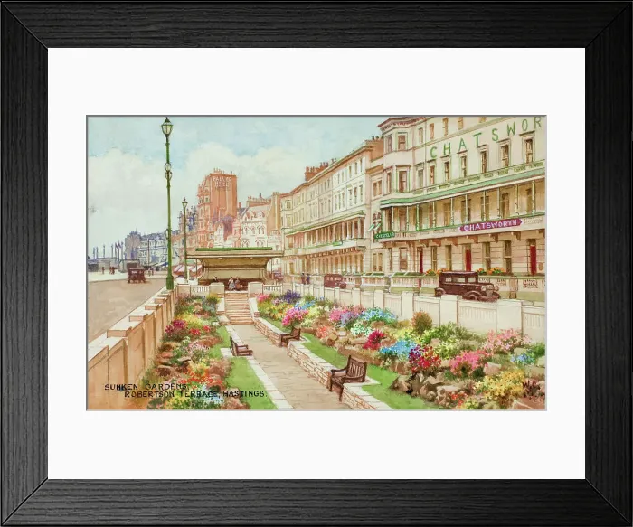 Framed Print : Sunken Gardens, Robertson Terrace, Hastings, East Sussex Framed Print : Sunken Gardens, Robertson Terrace, Hastings, East Sussex