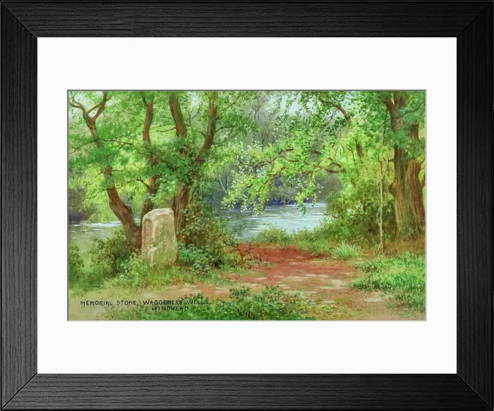 Framed Print : Memorial Stone, Waggoners Wells, Hindhead, Surrey Framed Print : Memorial Stone, Waggoners Wells, Hindhead, Surrey