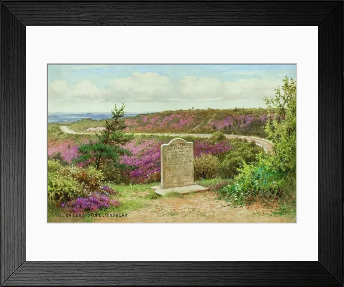 Framed Print : The Sailor's Stone, Hindhead, Surrey Framed Print : The Sailor's Stone, Hindhead, Surrey
