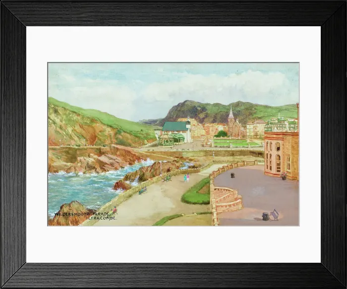 Framed Print : Wildersmouth Parade, near Ilfracombe, Devon Framed Print : Wildersmouth Parade, near Ilfracombe, Devon