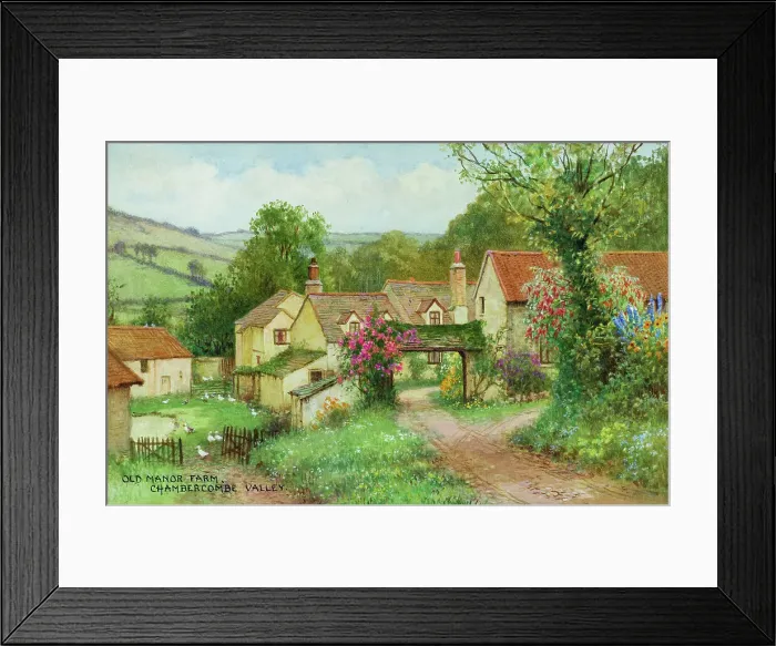 Framed Print : Old Manor Farm, Chambercombe near Ilfracombe, Devon Framed Print : Old Manor Farm, Chambercombe near Ilfracombe, Devon