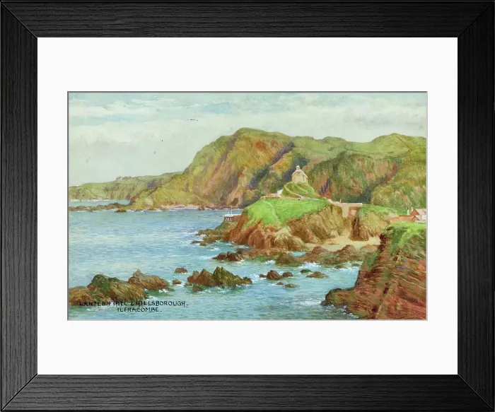 Framed Print : Lantern Hill and Hillsborough, Ilfracombe, Devon Framed Print : Lantern Hill and Hillsborough, Ilfracombe, Devon