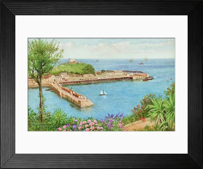 Framed Print : Ilfracombe Harbour, Devon, viewed from St James Park Framed Print : Ilfracombe Harbour, Devon, viewed from St James Park