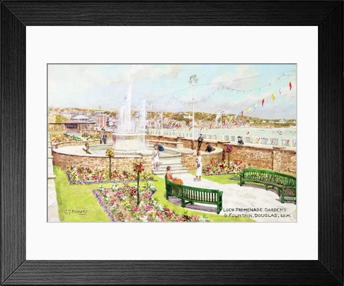 Framed Print : Loch Promenade Gardens and Fountain, Douglas, Isle of Man Framed Print : Loch Promenade Gardens and Fountain, Douglas, Isle of Man